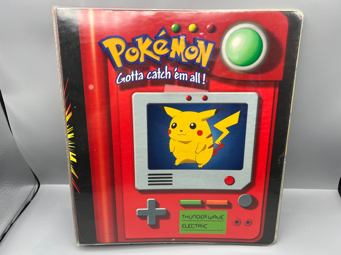 1999 Pokemon Vintage Pikachu & Meowth Trading Card Binder: 1999 Pokemon Vintage Pikachu & Meowth Trading Card Binder
