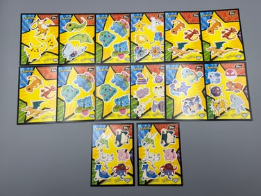 Lot of (14) 1999 Topps Pokemon Movie Edition Sticker Cards - Varying Conditions