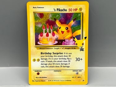 2021 Pokemon TCG Birthday Celebration's Pikachu Promo