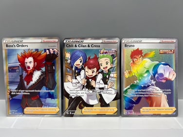 Lot of (3) Pokemon Trainer Full Art Holos