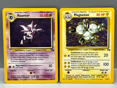 1999 Pokemon Fossil Haunter Holo #6/62 & Magneton Holo #11/62