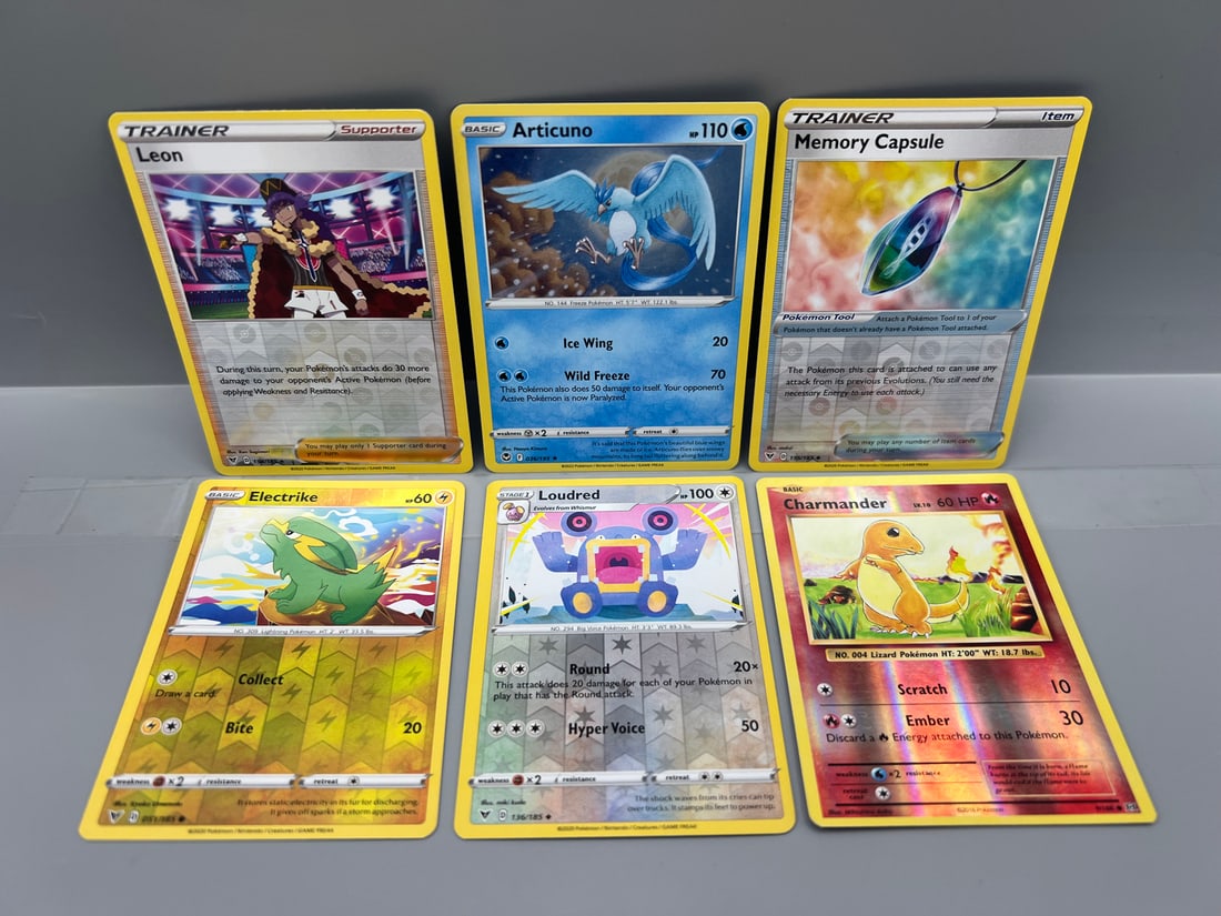 Lot of (6) Pokemon Holo & Reverse Holo Trading Cards - Varying Conditions (1 of 2)