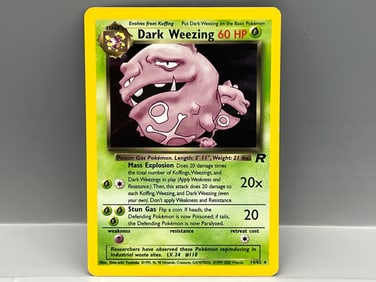 2000 Pokemon Team Rocket Dark Weezing Holo #14/82