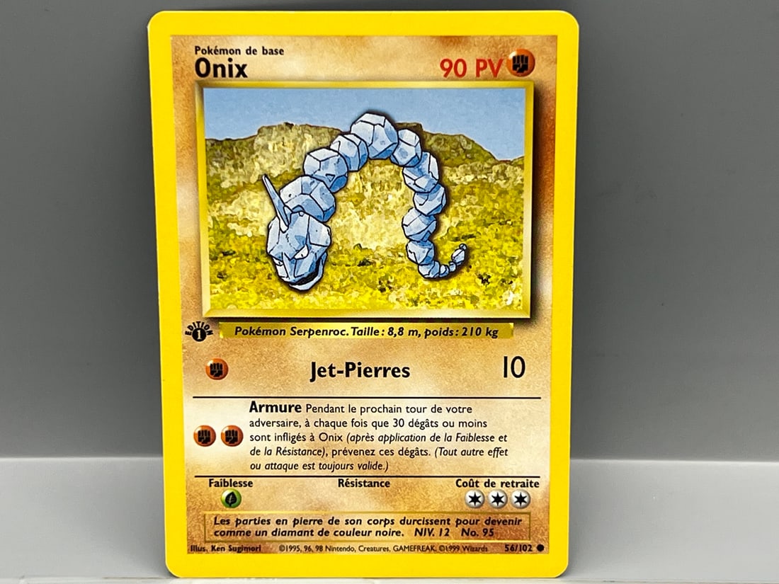 1999 Pokemon Base Set 1st Edition Onix French #56/102 (1 of 2)