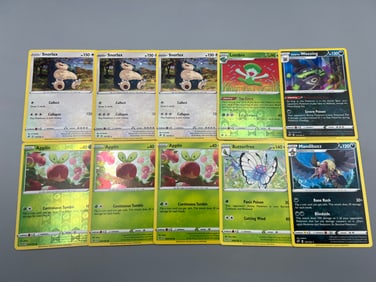 Lot of (10) Pokemon Holo, Reverse Holo, & Rare Trading Cards - Varying Conditions