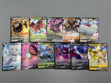 Lot of (11) Modern Pokemon V Ultra Rare Full Art Holo Cards - Varying Conditions