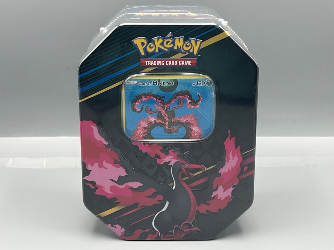 2023 Pokemon Crown Zenith 4 Pack Galarian Moltres Sealed Tin (1 of 2)