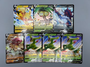 Lot of (7) Modern Pokemon V Ultra Rare Black Star Promo Full Art Holo Cards - Varying Conditions