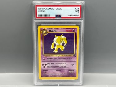 1999 Pokemon Fossil Hypno #23/62 PSA NM 7
