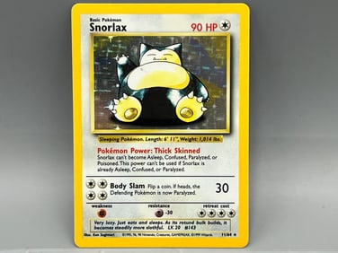 1999 Pokemon Jungle No Symbol Error Snorlax Holo #11/64