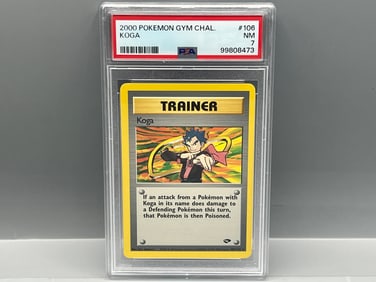2000 Pokemon Gym Challenge Koga Trainer #106/132 PSA NM 7