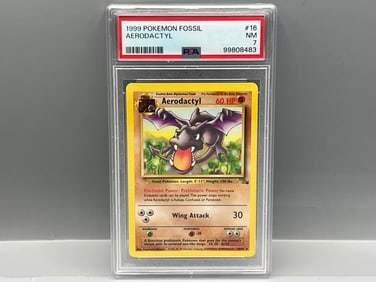 1999 Pokemon Fossil Aerodactyl #16/62 PSA NM 7
