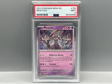 2023 Pokemon Mew En Mewtwo Holo #150 PSA Mint 9