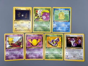Lot of (7) 2000 Pokemon Team Rocket 1st Edition Trading Cards - Varying Conditions
