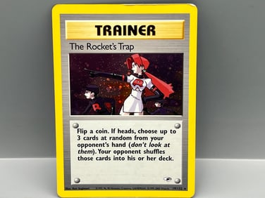 2000 Pokemon Gym Heroes The Rocket's Trap Trainer Holo #19/132