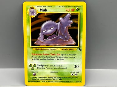 1999 Pokemon Fossil Muk Holo #13/62