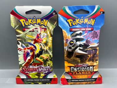 2023 Pokemon Scarlet & Violet & Obsidian Flames Unopened Blister Packs