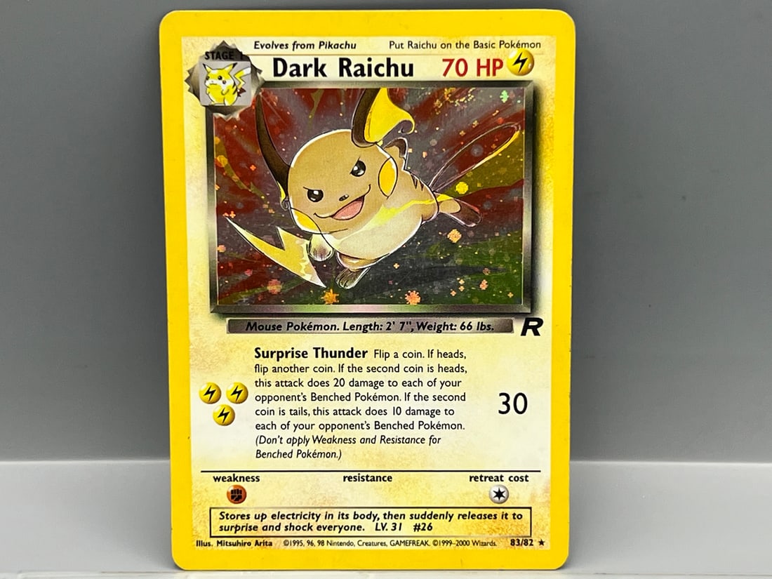 2000 Pokemon Team Rocket Dark Raichu Holo #83/82 (1 of 2)