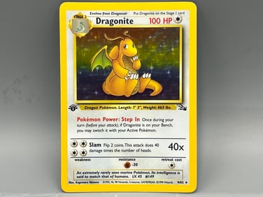 1999 Pokemon Fossil Dragonite 1st Edition Holo #4/62