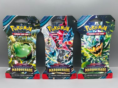 Lot of (3) 2024 Pokemon Twilight Masquerade Unopened Blister Packs