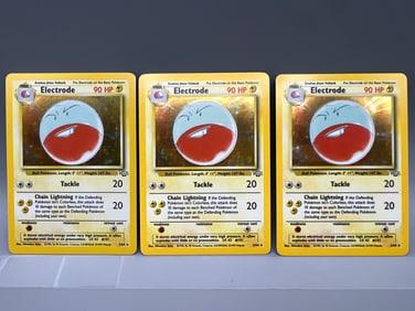 Lot of (3) 1999 Pokemon Jungle Electrode Holo #2/64