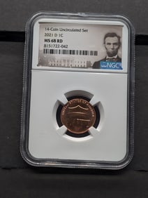 2021-D Lincoln Shield Cent - NGC MS68 RD