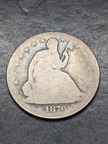 **AVERAGE CIRC** 1876-S w/ Motto Seated Liberty Half Dollar