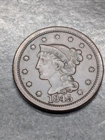 1845 Braided Hair Large Cent