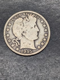 **VG** 1915-S Barber Silver Half Dollar