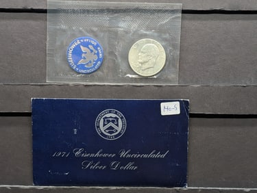 1971-S Uncirculated Eisenhower  Silver Dollar in Blue Pack