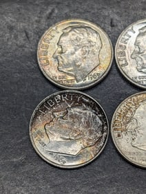 4 Nice Silver Roosevelt Dimes