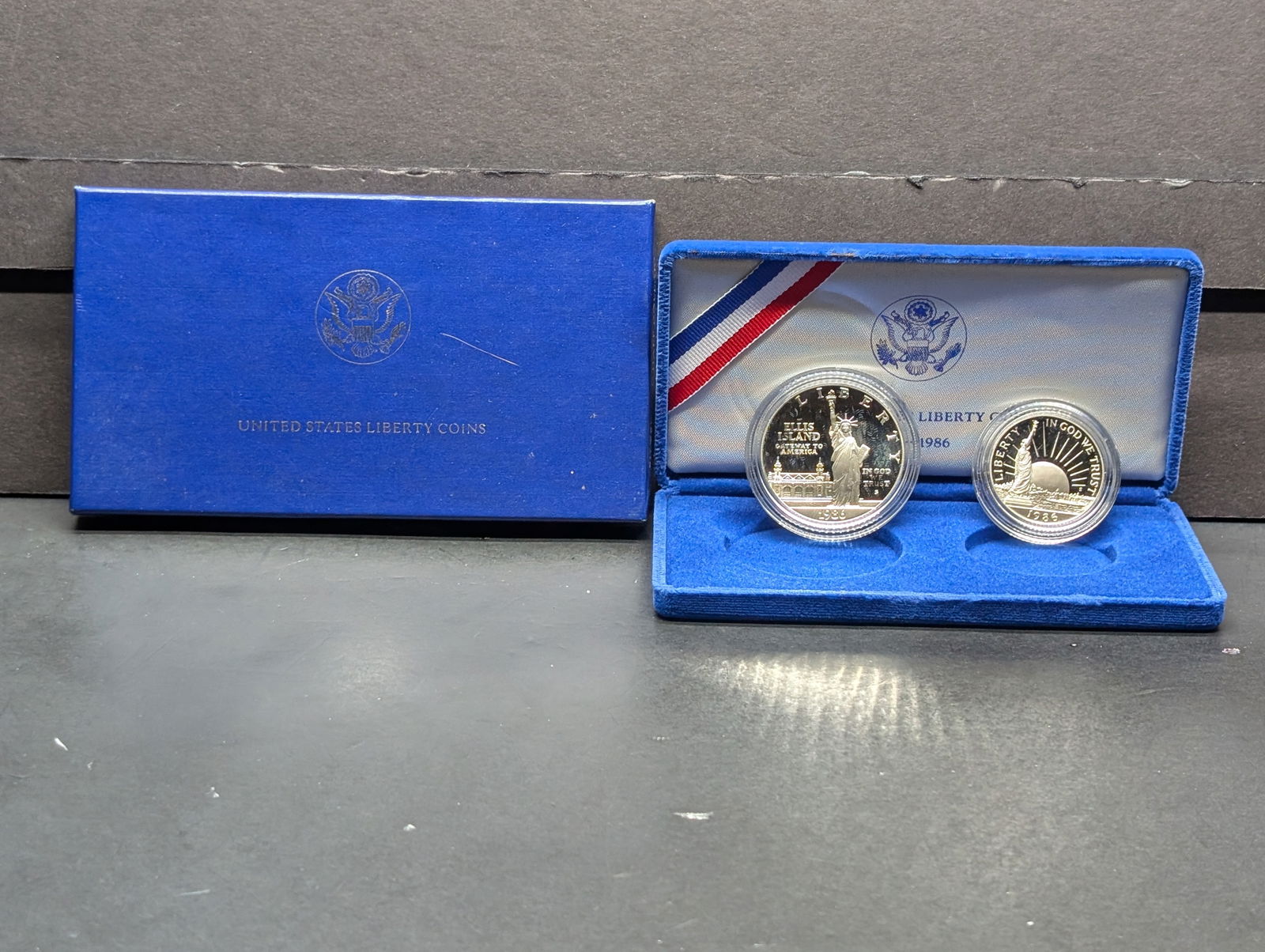 1986-S PROOF Statue of Liberty Commem 2-Coin Set in OGP (1 of 3)