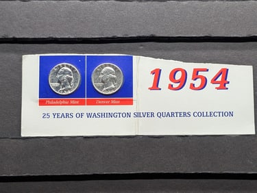 1954 P & D Washington Quarters