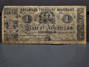 Copy 1862 State of Arkansas One Dollar