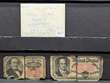 Pieces Torn of Fractional Currency