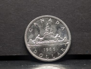 1965 Canada 80% silver $1. Choice BU.