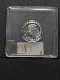1955 Roosevelt Silver Dime in Capsule