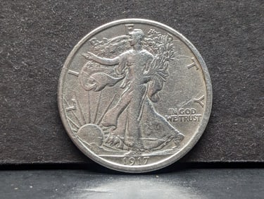 **XF** 1917 Walking Liberty Half Dollar