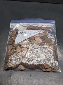 400 plus unsearched Lincoln wheat cents. Count verified by weight.