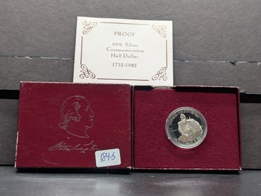 1982-S  Proof Washington Silver Half Dollar in OGB w/ COA