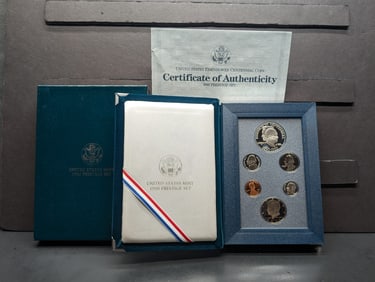 1990-S Prestige Set  w/ P Mint Eisenhower Dollar  OGB w/ COA