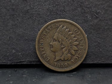 1859 Copper Nickel Indian Cent. Frist Year. Nice VG.