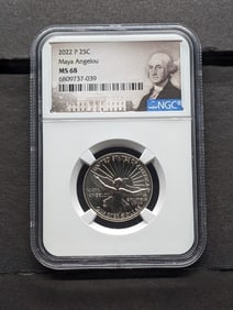 2022-P Maya Angelou Quarter - NGC MS68