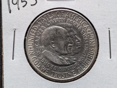 1953-S George Washington Carver/ Booker T. Washington Comm Coin