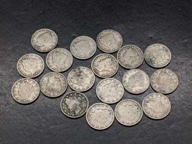 (18) Liberty V Nickels  one 1912-D