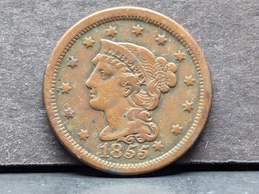 1855 Braided Hair Large Cent