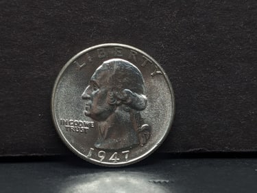 **GEM BU** 1947 Washington Silver Quarter