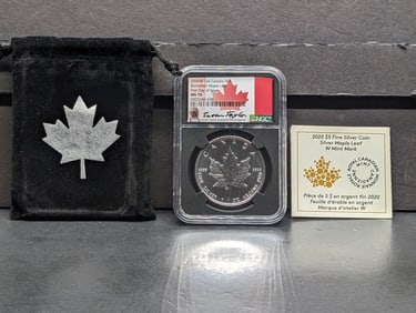 2020-W Canadian 1 Oz. Burnished Maple Leaf - NGC MS70 *First Day of Issue*