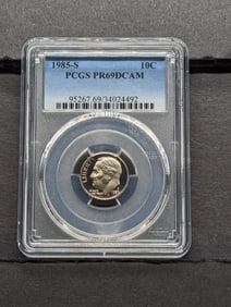 1985-S PROOF Roosevelt Dime - PCGS PR69 DCAM