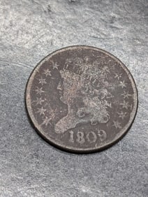 **VG DETAILS** 1809 Classic Head Half Cent
